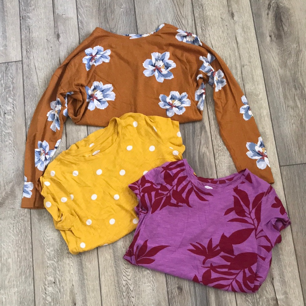 Old Navy Patterned Softest Tee Triplet Bundle